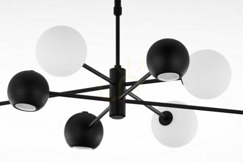 Verifica Candelabru JUPITER MOKA 1998 alb-negru, 4×G9 + 4×GU10