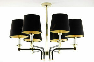 Candelabru JUPITER ABANDO 2122, negru și auriu, 6×E27, 77 cm small 12