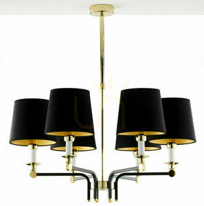 Candelabru JUPITER ABANDO 2122, negru și auriu, 6×E27, 77 cm small 3