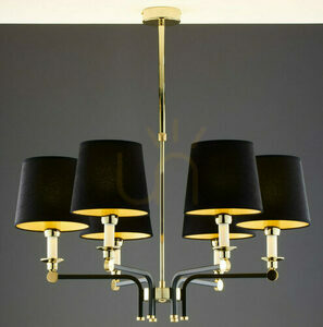 Candelabru JUPITER ABANDO 2122, negru și auriu, 6×E27, 77 cm small 4