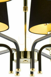 Candelabru JUPITER ABANDO 2122, negru și auriu, 6×E27, 77 cm small 7