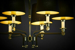 Candelabru JUPITER ABANDO 2122, negru și auriu, 6×E27, 77 cm small 8