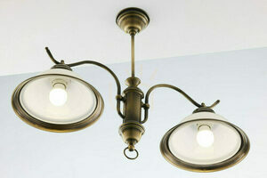 Candelabru Jupiter OPAL 12, 2×E27, finisaj alamă patinată small 11