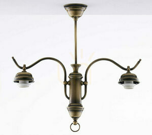 Candelabru Jupiter OPAL 12, 2×E27, finisaj alamă patinată small 4