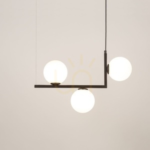 Lampă suspendată Sigma Andy 3 negru sticlă G9 33609 small 1
