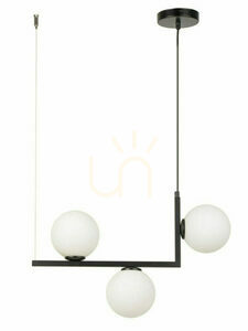 Lampă suspendată Sigma Andy 3 negru sticlă G9 33609 small 0