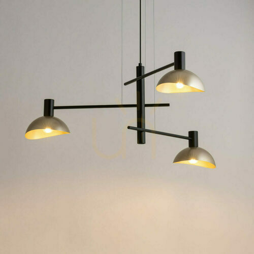 Verifica Lampă suspendată Sigma Artis 3 negru/aur E14 75 cm SKU 40567