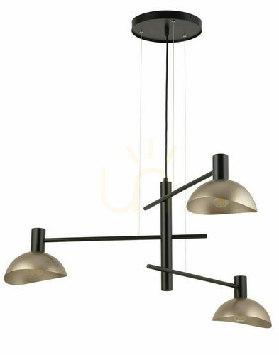 Verifica Lampă suspendată Sigma Artis 3 negru/aur E14 75 cm SKU 40567