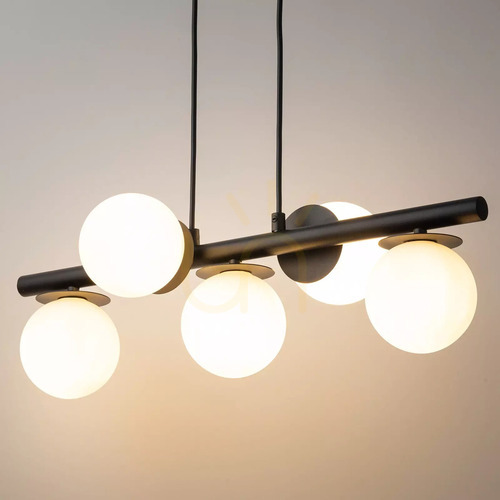 Verifica Lampă suspendată Sigma Avola 5xG9 negru/alb, 54 cm, SKU 40787
