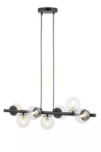Lampă suspendată Sigma Avola 7xG9 negru sticlă transparentă 40792 0 Lampă suspendată Sigma Avola 7xG9 negru sticlă transparentă 40792 small 0
