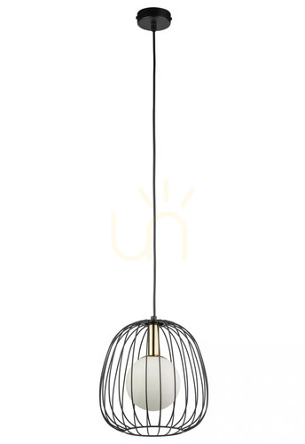 Verifica Lampă suspendată Sigma BELL 1 S negru/auriu 24 cm SKU 40726