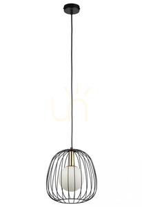 Lampă suspendată Sigma BELL 1 S negru/auriu 24 cm SKU 40726 small 0