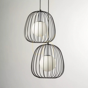 Lampă suspendată Sigma BELL 2 negru alb G9 SKU 40724 small 2