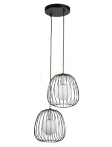 Lampă suspendată Sigma BELL 2 negru alb G9 SKU 40724 small 0