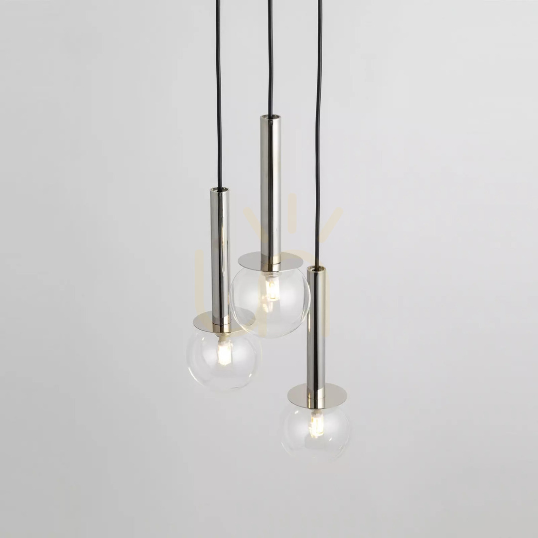 Vedere Lampă suspendată Sigma Daisy 3 negru/argintiu, sticlă, 3xG9, SKU 40752 Lampă suspendată Sigma Daisy 3 negru/argintiu, sticlă, 3xG9, SKU 40752