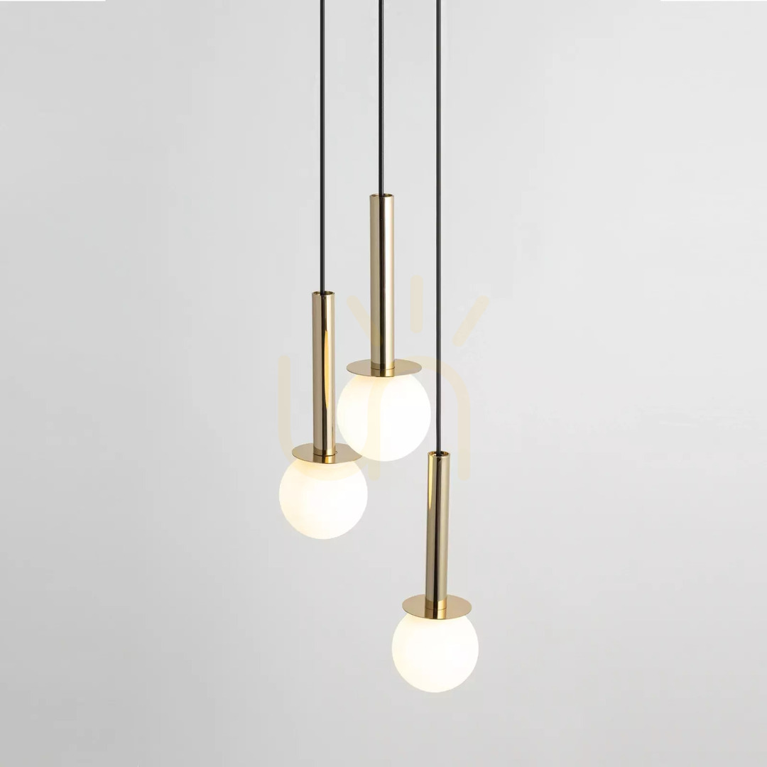 Vedere Lampă suspendată Sigma DAISY 3 auriu alb SKU 40770 Lampă suspendată Sigma DAISY 3 auriu alb SKU 40770