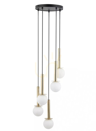Verifica Lampă suspendată Sigma DAISY 5 aurie/albă 30 cm 40771