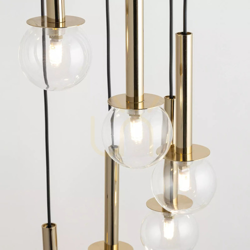 Verifica Lampa suspendată Sigma DAISY 7 auriu transparent, G9, 35 cm, 40760