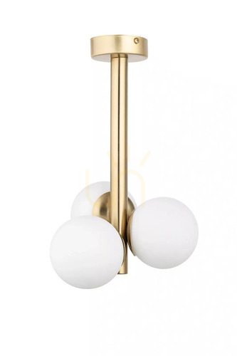 Verifica Plafond Sigma PERLA LUX 3 auriu satinat sticlă albă 22 cm 40776