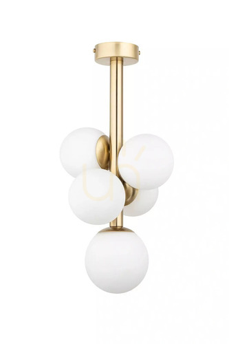 Verifica Plafond Sigma Perla Lux 5, 22 cm, satin auriu, G9, SKU 40778
