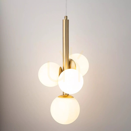 Verifica Lampa pendul Sigma PERLA LUX 4 auriu satin sticlă albă 22 cm 40780