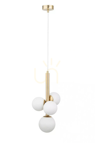 Verifica Lampa pendul Sigma PERLA LUX 4 auriu satin sticlă albă 22 cm 40780