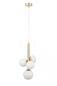 Lampa pendul Sigma PERLA LUX 4 auriu satin sticlă albă 22 cm 40780 small 0