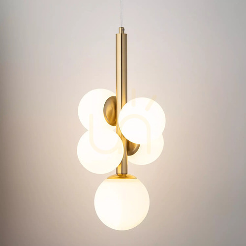 Verifica Lampa suspendată Sigma PERLA LUX 5 satin auriu alb, G9, SKU 40786