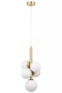 Lampa suspendată Sigma PERLA LUX 5 satin auriu alb, G9, SKU 40786 0 Lampa suspendată Sigma PERLA LUX 5 satin auriu alb, G9, SKU 40786 small 0