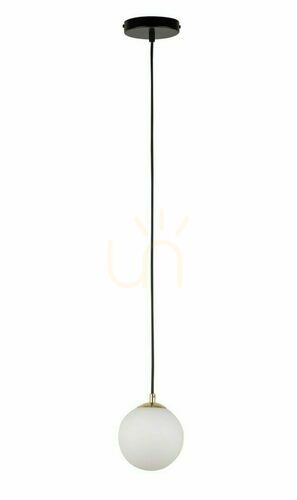 Verifica Lampă suspendată Sigma Piano 1, negru/alămă, sticlă albă, G9, 14 cm, SKU 33658