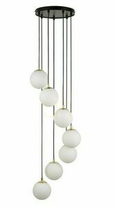 Lampă suspendată Sigma Piano 7 negru alamă G9 33660 small 0