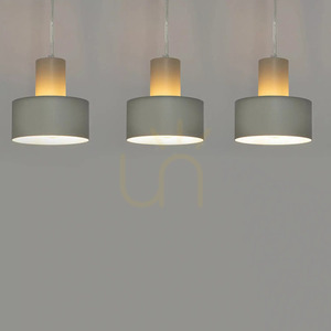 Lampa pendanta Sigma RIF 3 gri bej E27 15W 41163 small 1