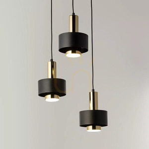 Lampa suspendată Sigma RIF LUX 3 negru/auriu 38 cm SKU 40721 small 1