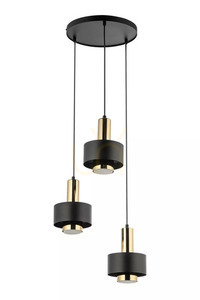 Lampa suspendată Sigma RIF LUX 3 negru/auriu 38 cm SKU 40721 small 0