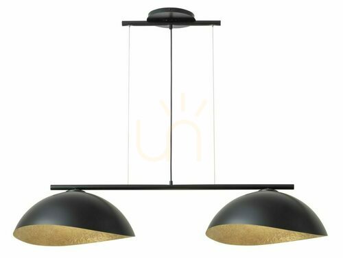 Verifica Lampă suspendată Sigma Solar 2M neagră, abajur negru-auriu, SKU 40577