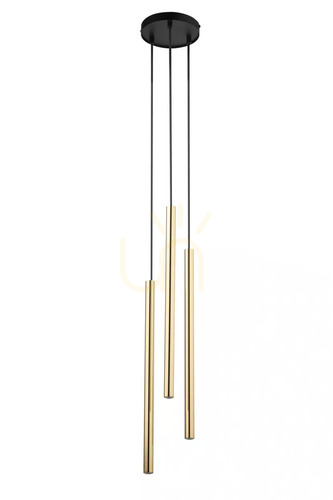 Verifica Lampă suspendată Sigma SOPEL LUX 3 negru/aur 40738 G9 IP20