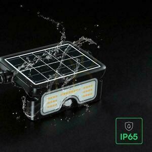V-TAC 7W CCT solare LED proiector senzor de mișcare IP65 negru VT-777-7-7 STEP: 3000K + 4000K + 6500K 900lm small 5