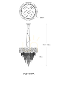 ASTRA P0619-07A-K4K4 Gold 7xG9 Lampă suspendată. 1 ASTRA P0619-07A-K4K4 Gold 7xG9 Lampă suspendată. small 1