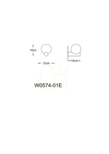 Aplică Zuma Line FORES W0574-01E-P7AA, negru mat, 1×G9 small 1