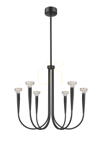 Verifica BOSTON P0603-06F-P7B1 Lampă suspendată negru 6xLED.