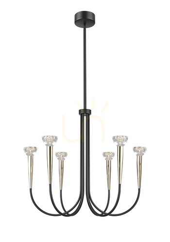 Verifica BOSTON P0603-06F-SDB1 Lampă suspendată negru 6xLED.