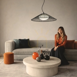 Lampă suspendată SONTE 50 Candellux 31-50939 neagră cu abajur din sticlă albă GX53 max 10W ø50 cm small 3