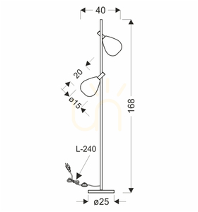 Lampă de podea Candellux DENSO neagră, 2×G9, sticlă fumurie și cupru, 52-51264 small 1