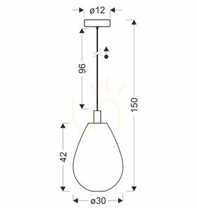 DENSO 30 negru GU10 10W lampă suspendată CANDELLUX 31-51387 small 4
