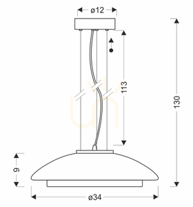 OMBRE 34 portocaliu 10W lampă suspendată CANDELLUX 31-51080 small 3