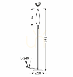 Lampă de podea NORDIC gri G9 5W CANDELLUX 51-51202 small 1