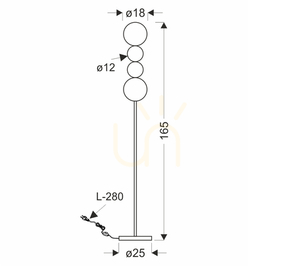 PLAYA lampă de podea transparentă LED 15W CANDELLUX 54-50557 small 1