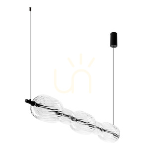 Lampă suspendată Candellux PLAYA neagră cu sticlă transparentă LED 15 W 86 cm 35-50526 small 5