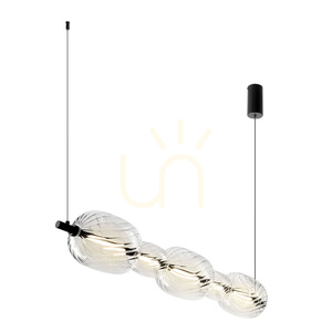 Lampă suspendată Candellux PLAYA neagră cu sticlă transparentă LED 15 W 86 cm 35-50526 small 6