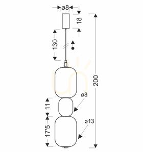 PLAYA transparent LED 12W lampă suspendată CANDELLUX 33-50519 small 2